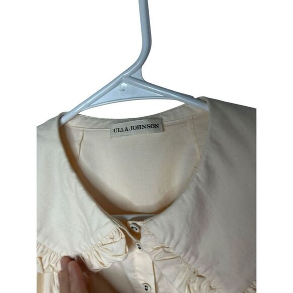 Ulla Johnson Marietta Puff Sleeve Blouse in DogWood Size 4 Cream Victorian - Picture 8 of 11